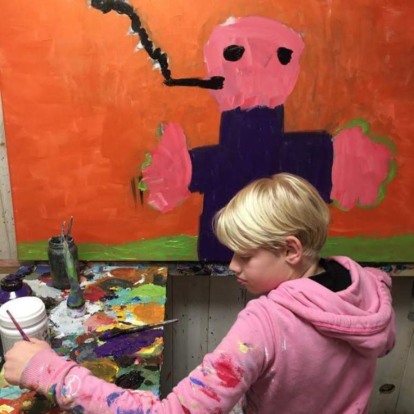 A 12-year-old Clara Woods painted "Marijuana"—and a CEO proudly hung it in his office.