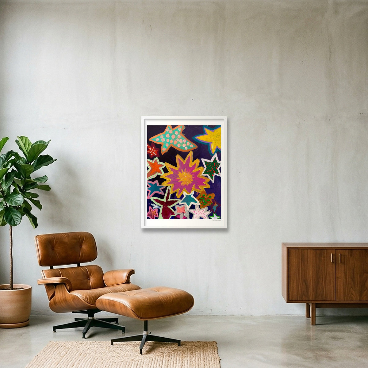 STARS — 60×80cm, 24×31" White Frame