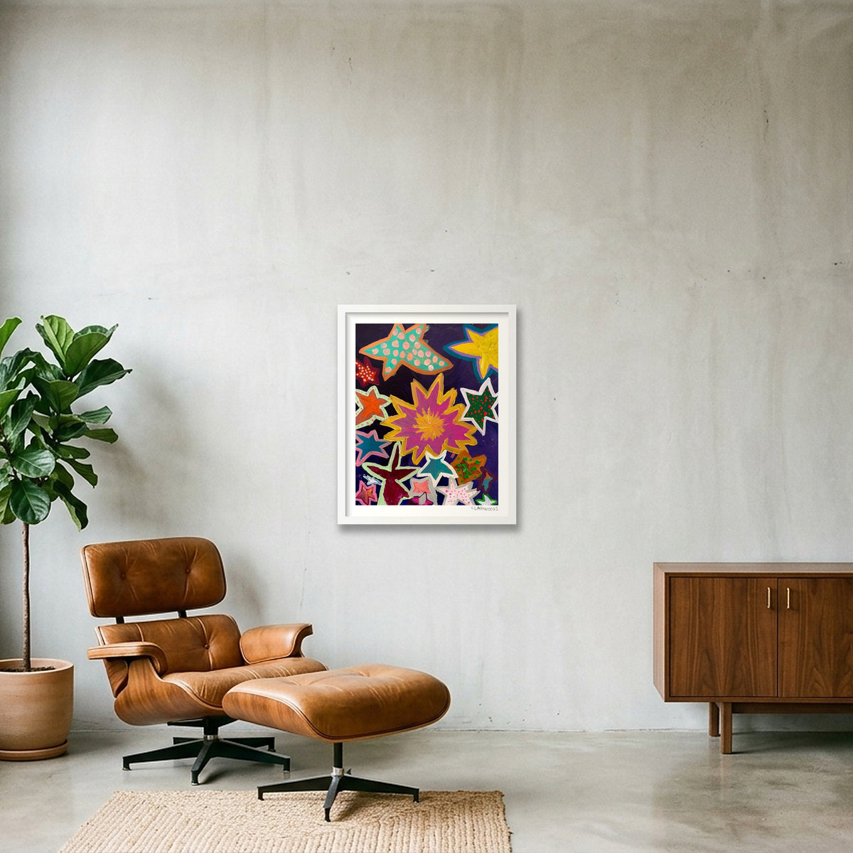 STARS — 40×50cm, 16×20" White Frame