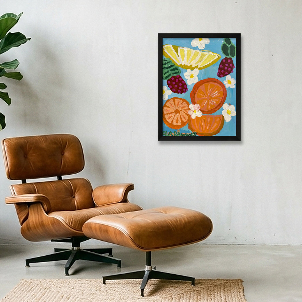 Citrus Pop Print — 30×40cm, 12×16" Black Frame