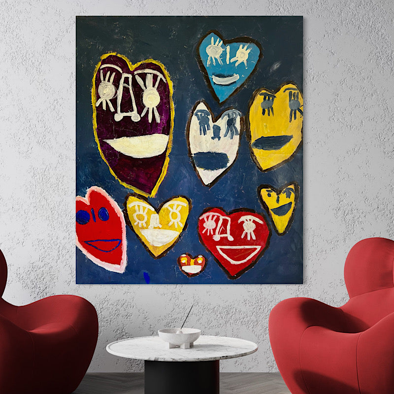 Amor, Painting, Acrylic on canvas, 2023 (71x61")