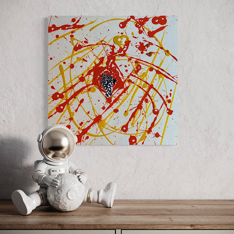 My Broken Brain, Painting, Acrylic on canvas, 2023 (20x20")