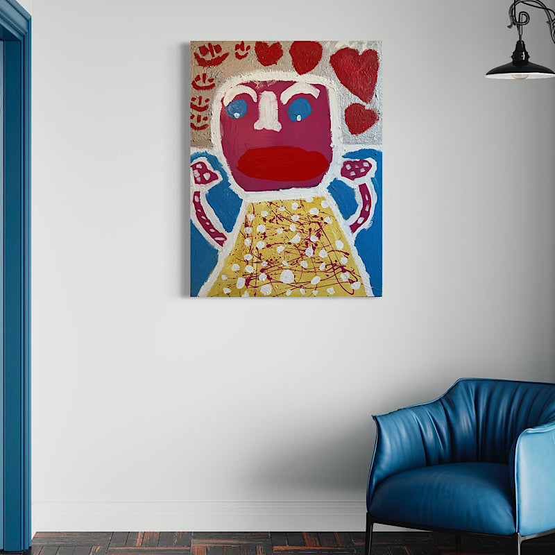 Pick Joy, Painting, Acrylic on canvas, 2023 (48"x36")