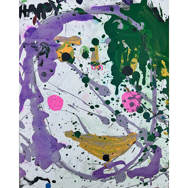 Happy, Painting, Acrylic on canvas, 2023 (20x16")