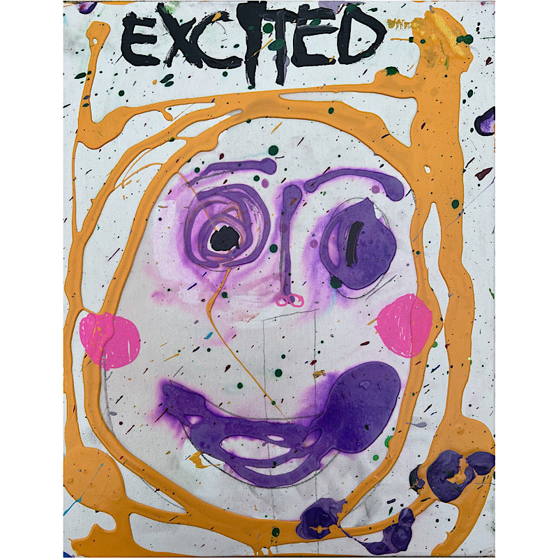 Excited, Painting, Acrylic on canvas, 2023 (20x16")