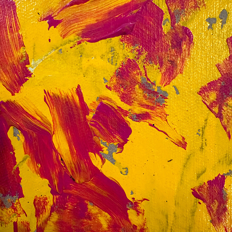 Pink Power, Painting, Acrylic on cardboard, 2023 (19x19")