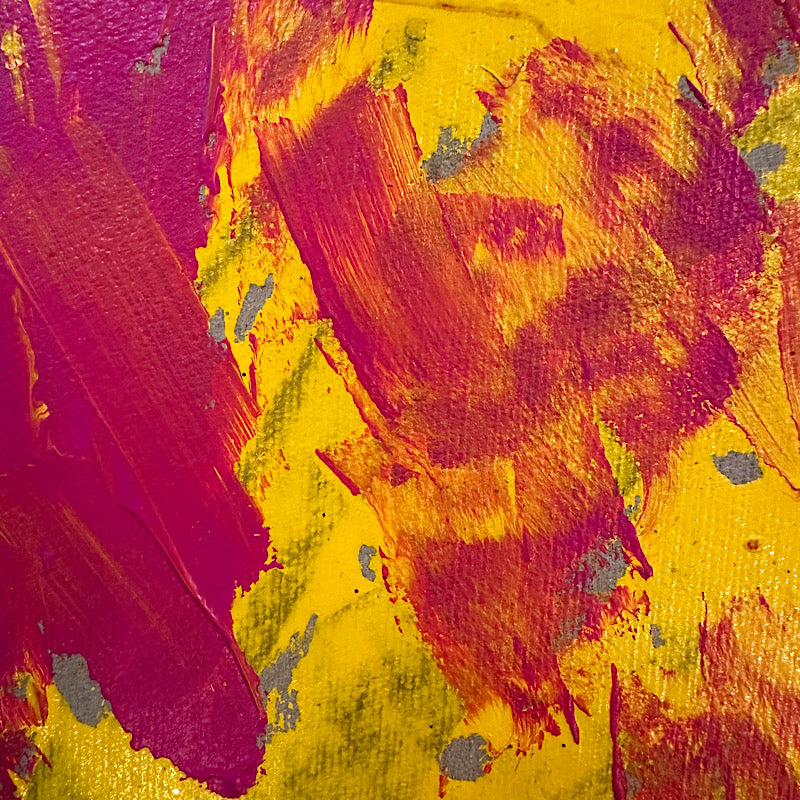 Pink Power, Painting, Acrylic on cardboard, 2023 (19x19")