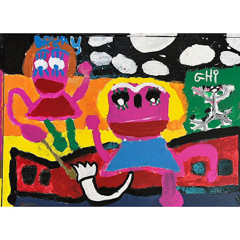 OR (Operation Room), Painting, Acrylic on wood, 2023 (55x39.5")