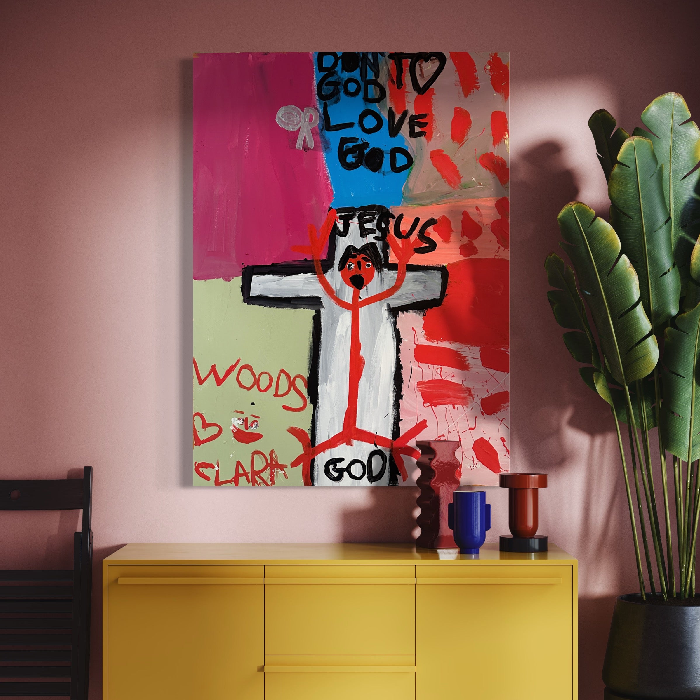 Love God, Painting, Acrylic on canvas, 2024 (48"x36")