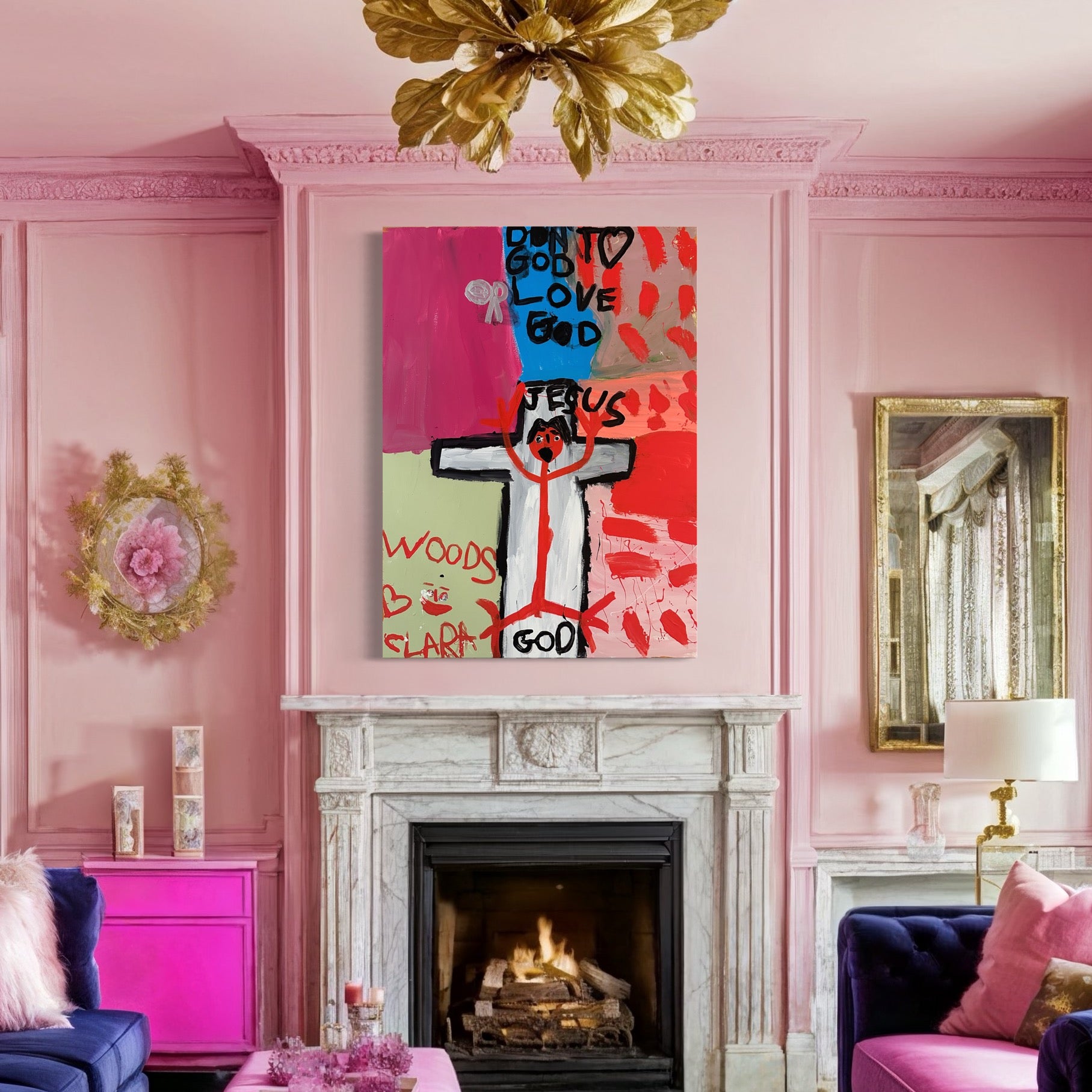 Love God, Painting, Acrylic on canvas, 2024 (48"x36")
