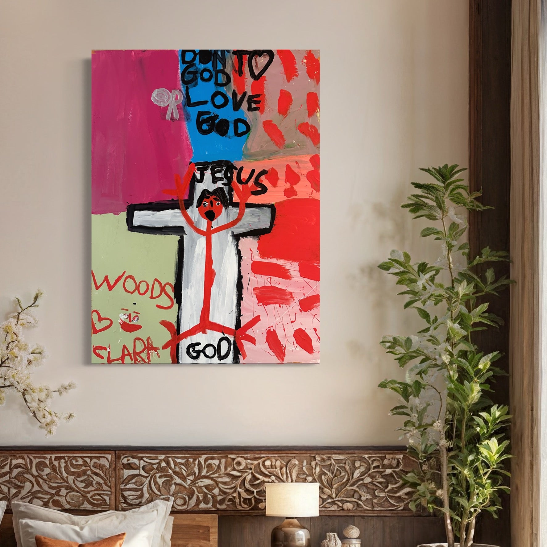 Love God, Painting, Acrylic on canvas, 2024 (48"x36")