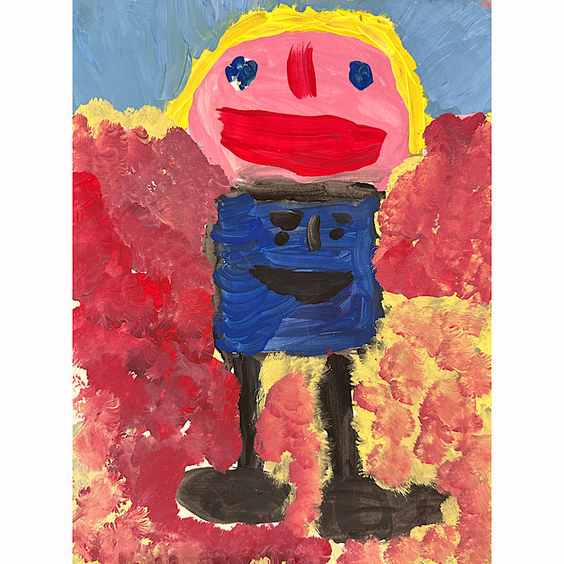 It is a beautiful day, Acrylic on paper, 2024 (12x9")