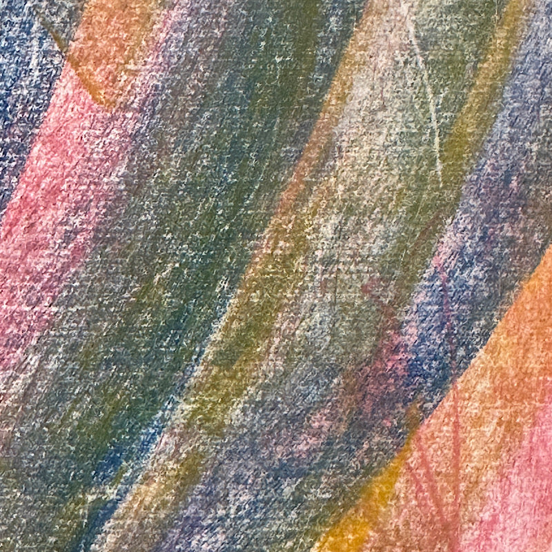 Radiant Heart, Crayon on Paper, 2024 (17x14")