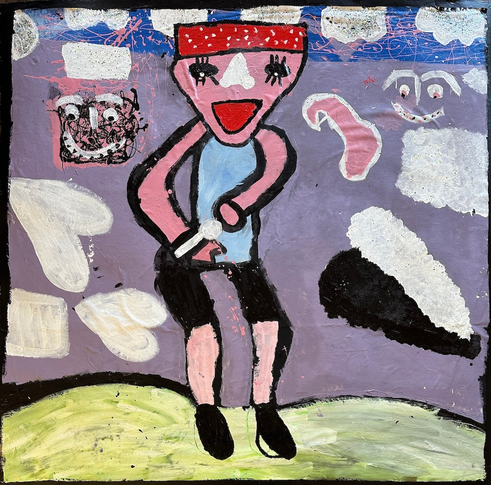 90% Magic, Acrylic on Woven and paper (57x57") (Copy)