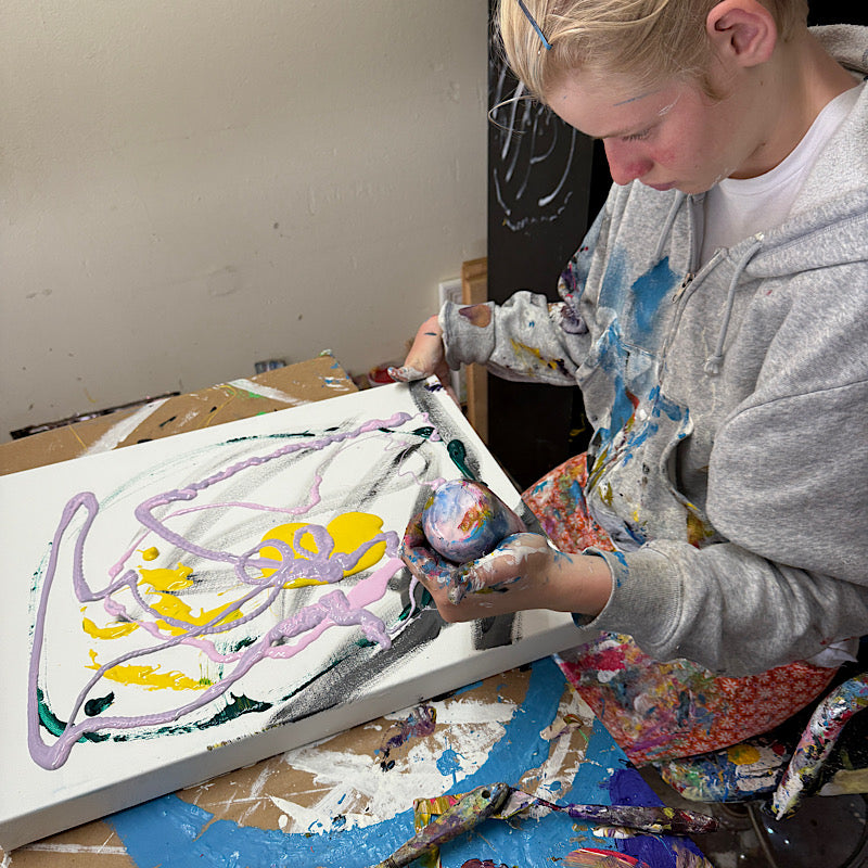 Clara Woods Painting Hey Sunshine