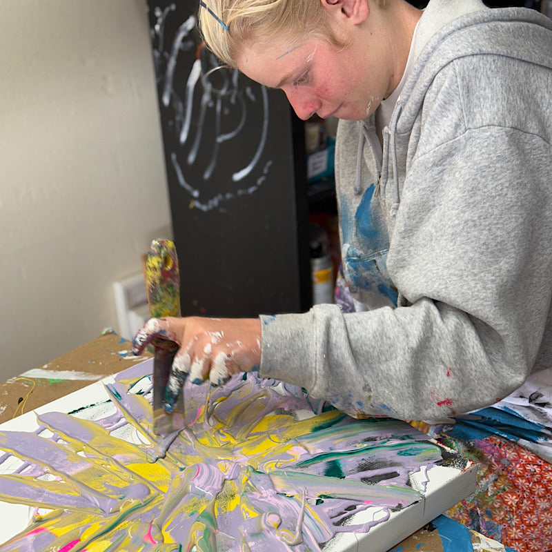 Clara Woods Painting Hey Sunshine