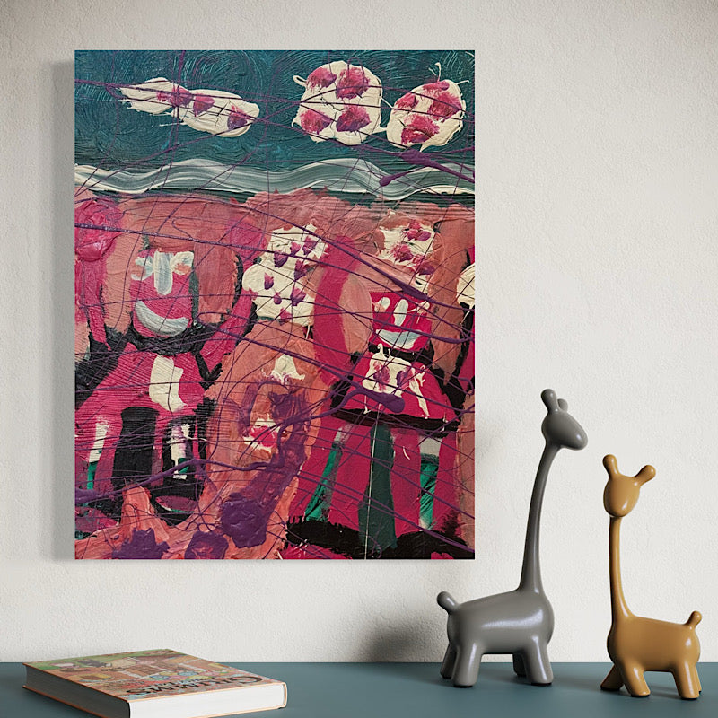 Being Happy, original artwork by Clara Woods