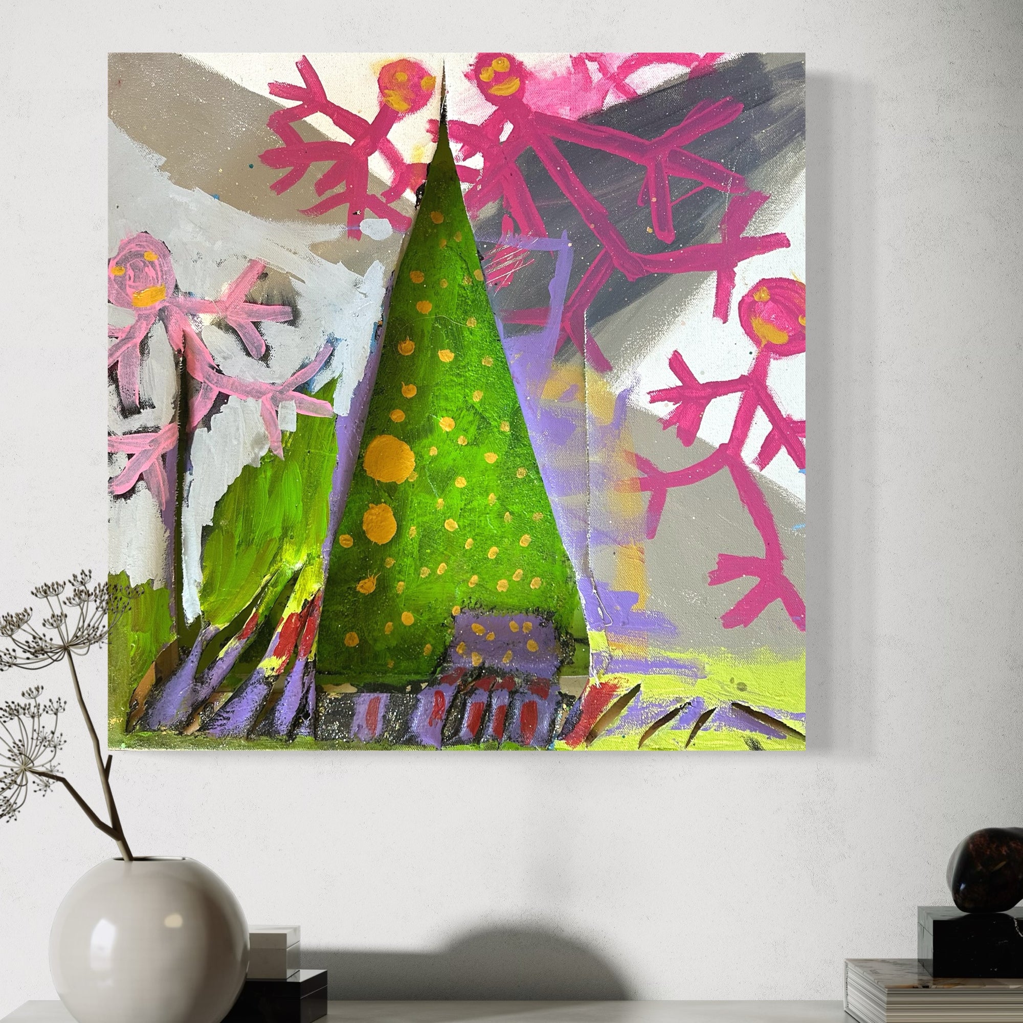 Home Memories, Acrylic on canvas, 2023 (20x20")