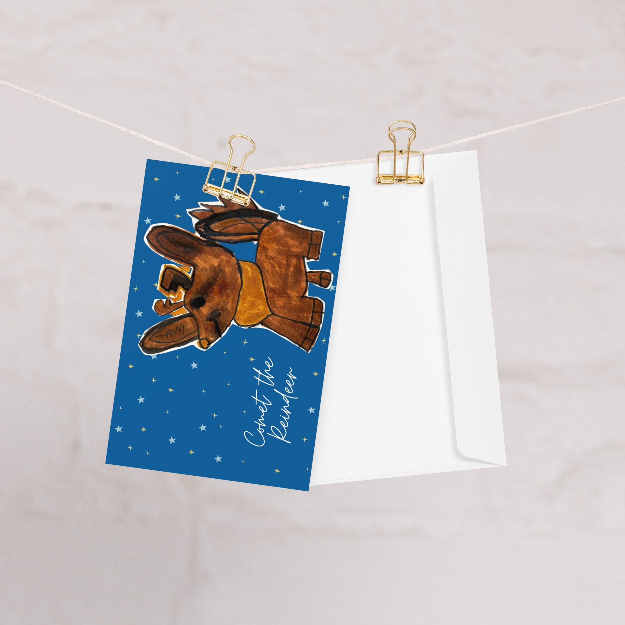 Comet, the reindeer - Christmas card