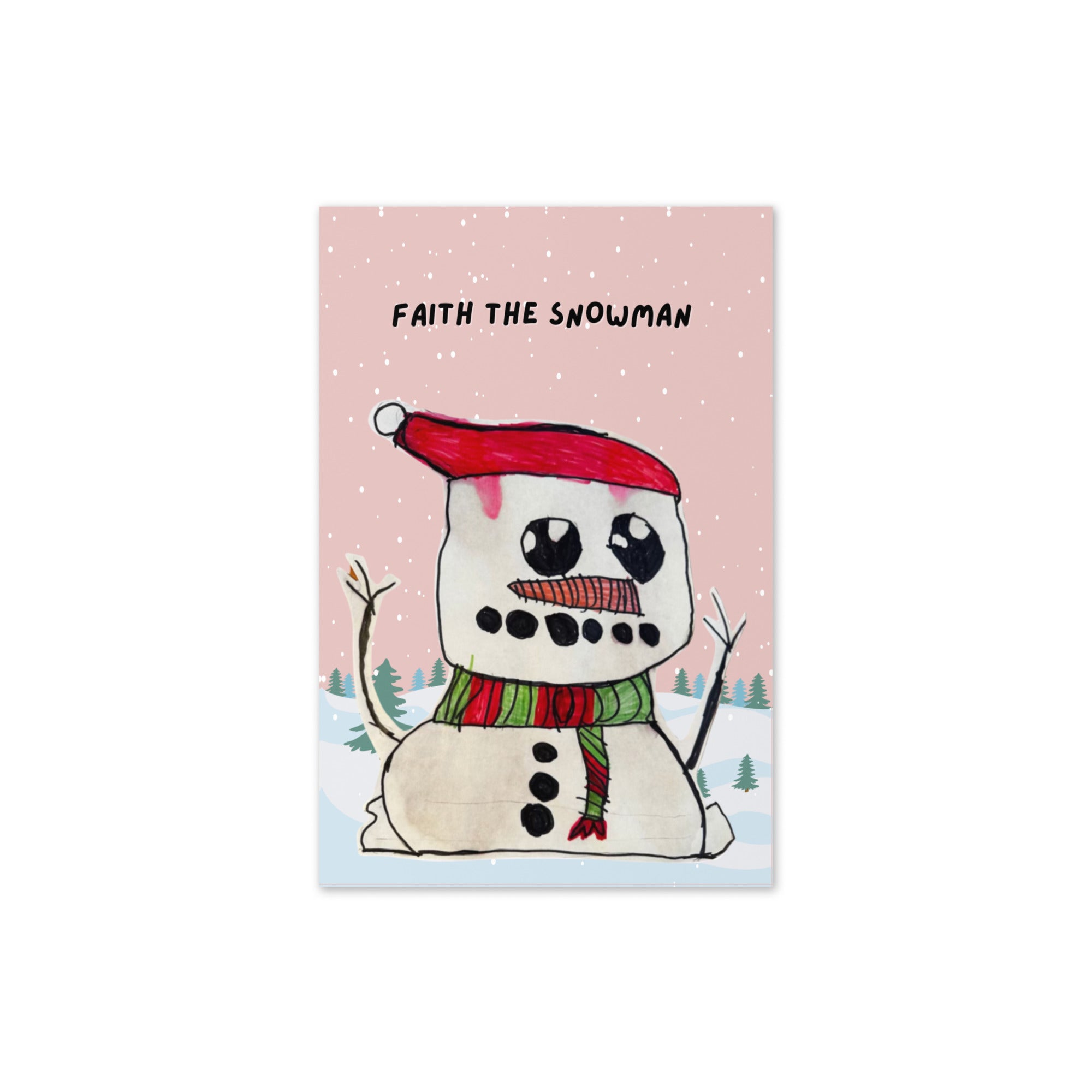 Faith, the snowman - Christmas card