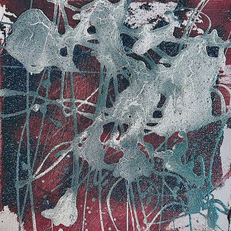 Glitter Party 02, Painting, Acrylic on canvas, 2023 (12x12")