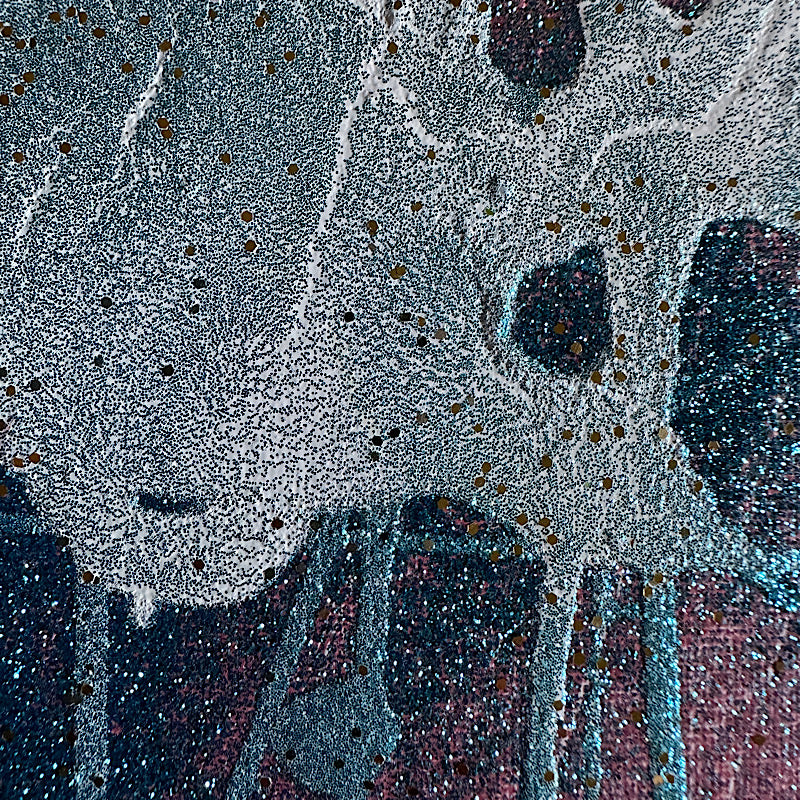 Glitter Party 02, Painting, Acrylic on canvas, 2023 (12x12")