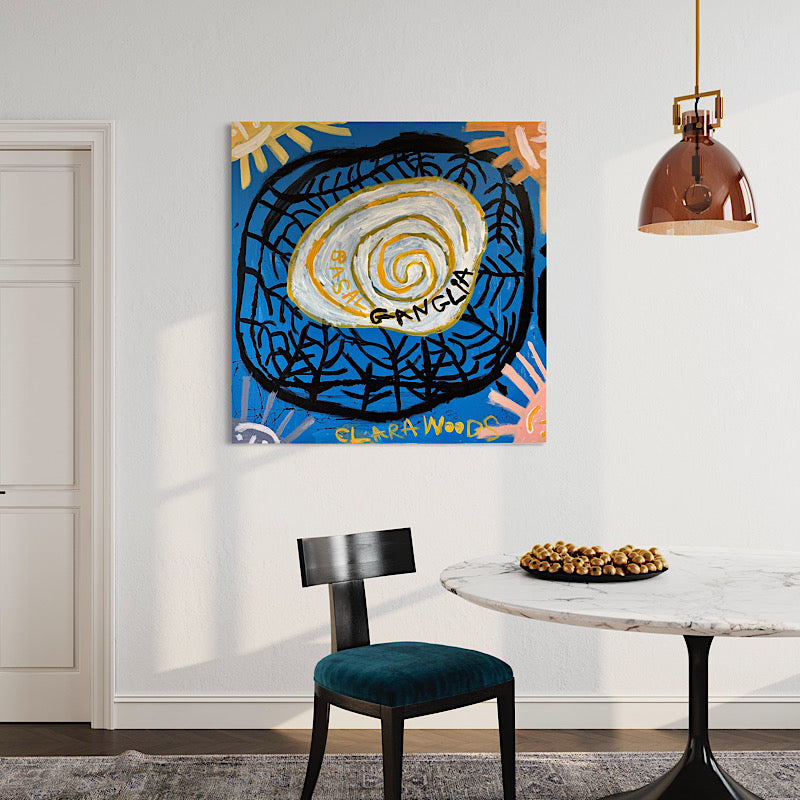 My BRAIN, Painting, Acrylic on canvas, 2023 (48x48")