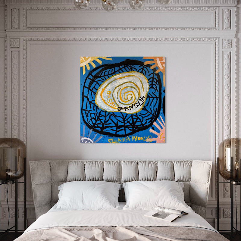 My BRAIN, Painting, Acrylic on canvas, 2023 (48x48")