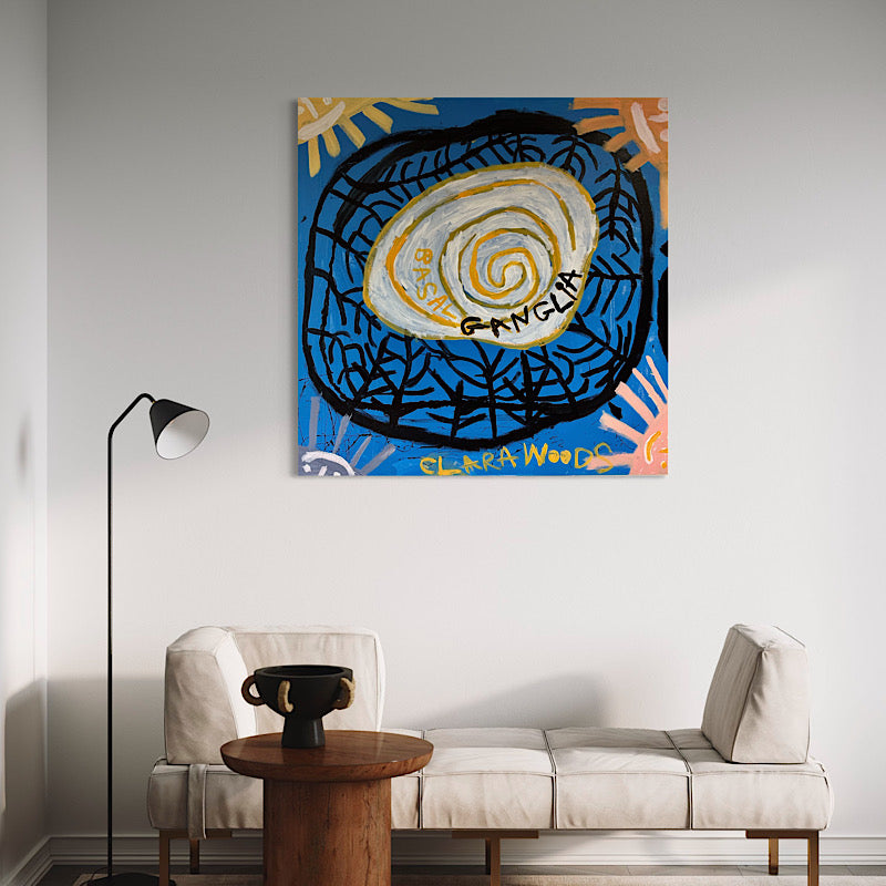 My BRAIN, Painting, Acrylic on canvas, 2023 (48x48")