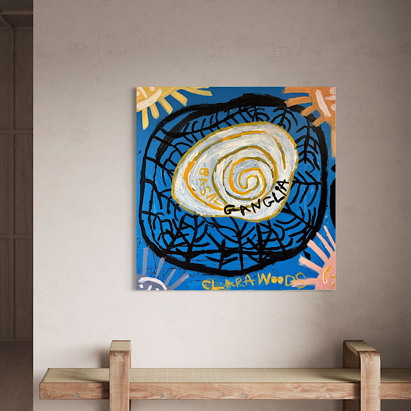 My BRAIN, Painting, Acrylic on canvas, 2023 (48x48")