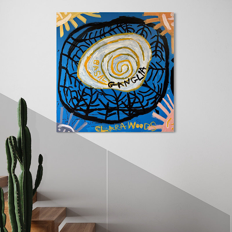 My BRAIN, Painting, Acrylic on canvas, 2023 (48x48")