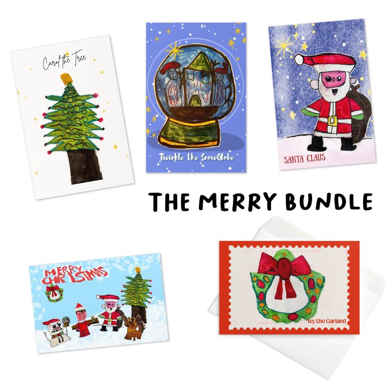 5 Christmas Card - Merry