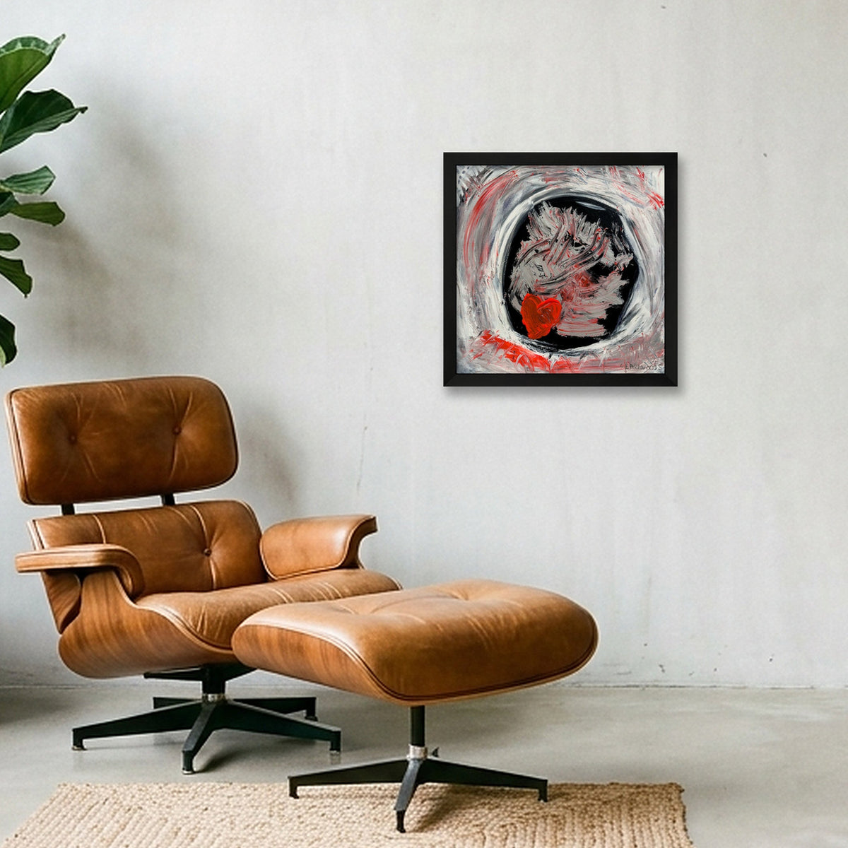 Heart of Light — 30×30cm, 12×12" Black Frame