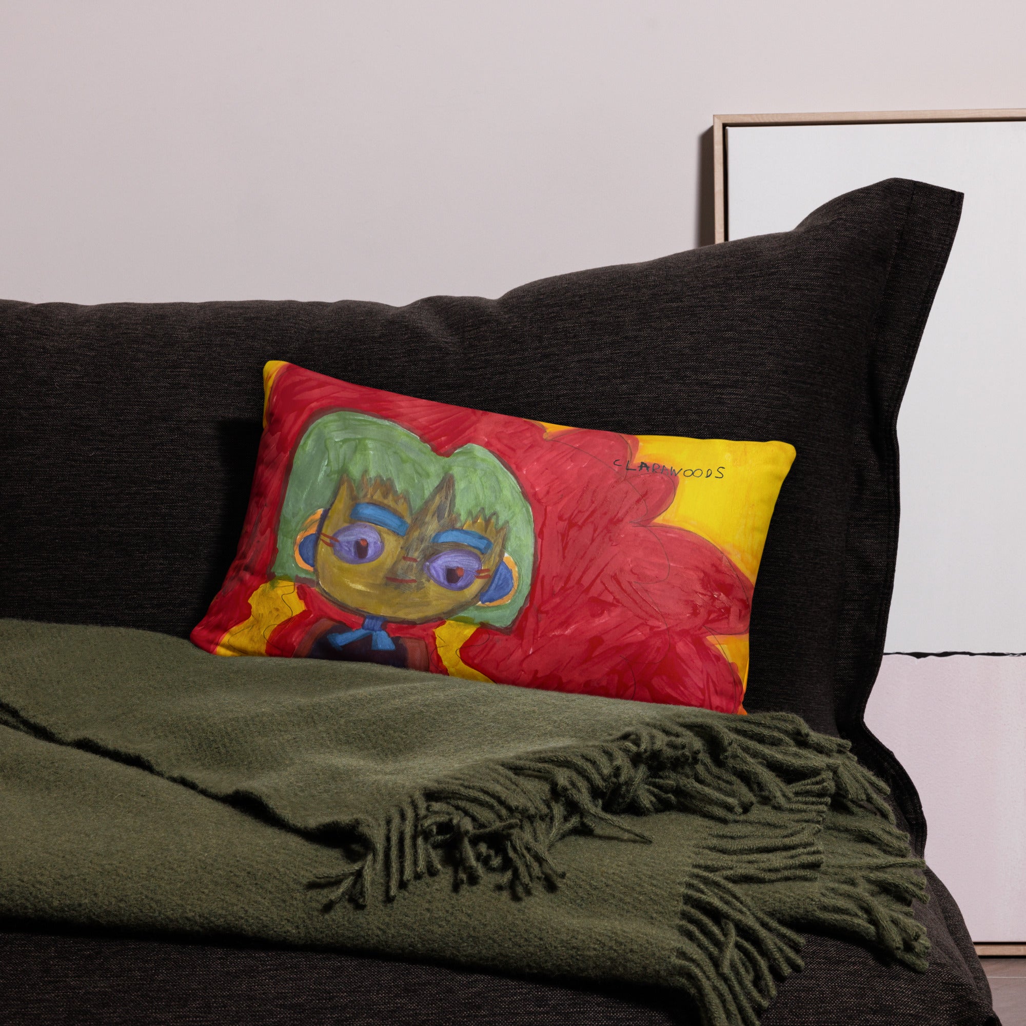 Wednesday & Frankenstein Pillow