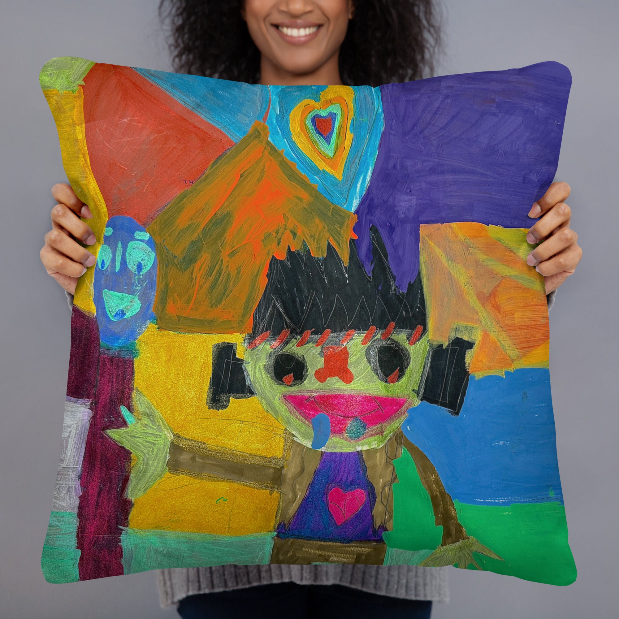 Wednesday & Frankenstein Pillow