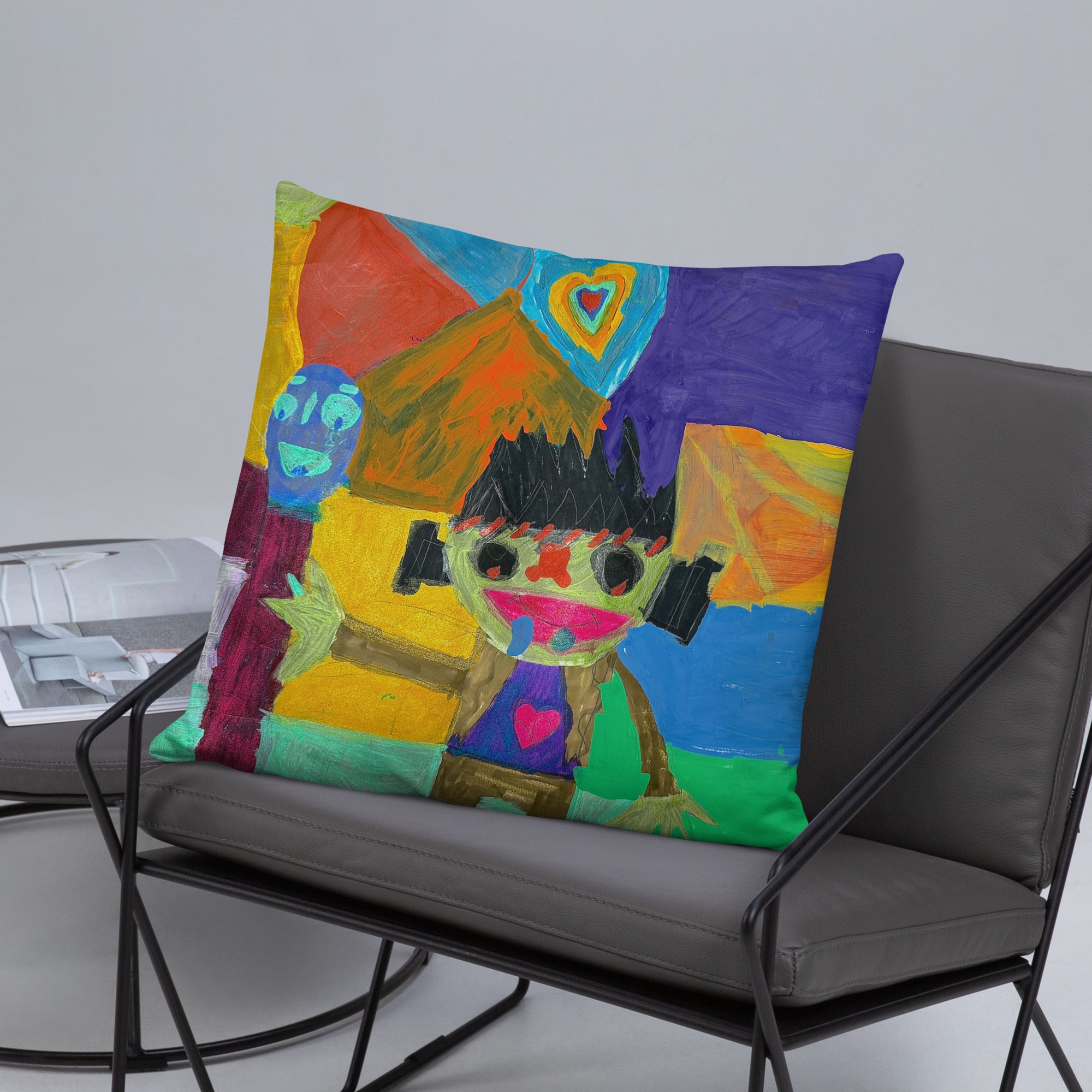 Wednesday & Frankenstein Pillow