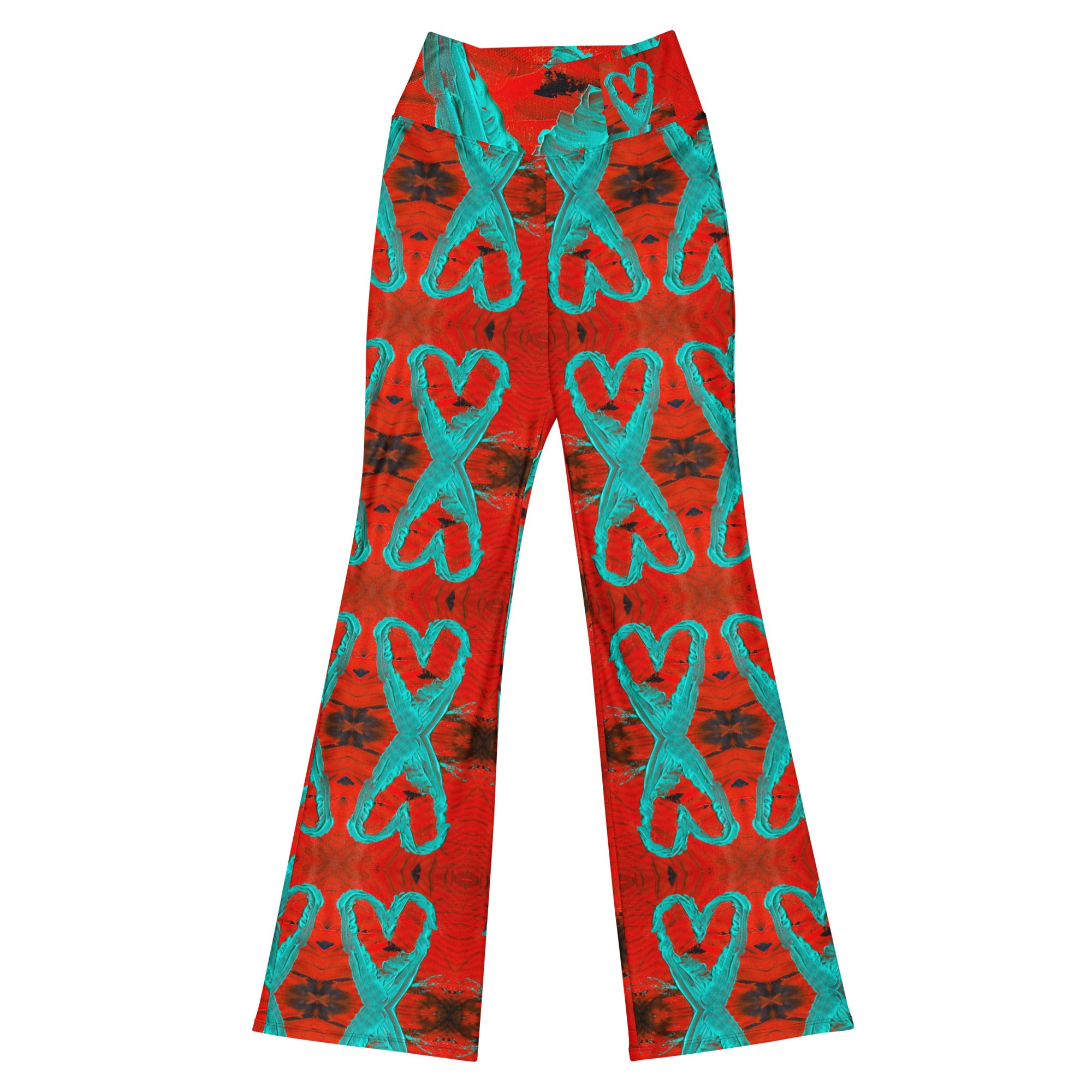 Shimmer Heart Flare leggings