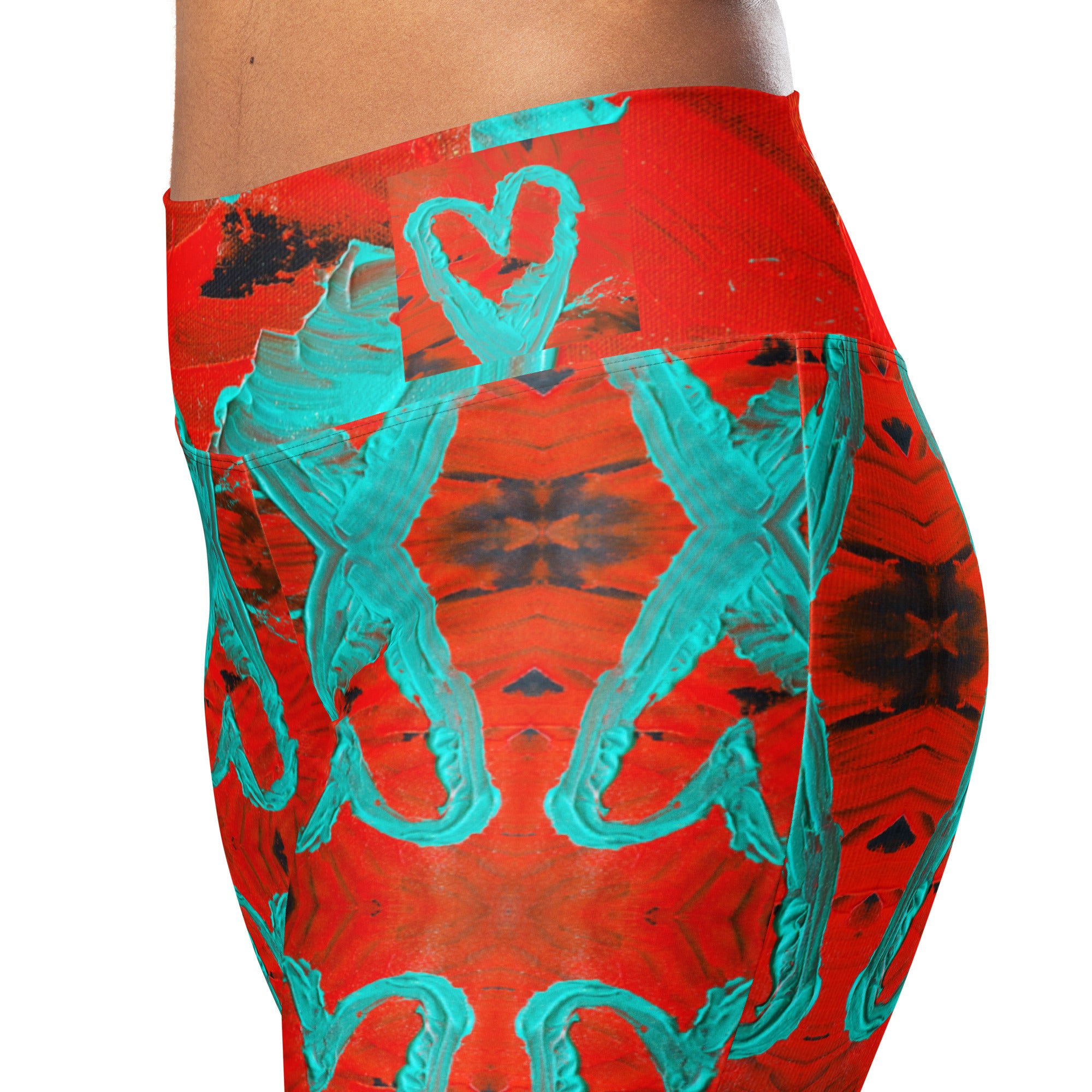 Shimmer Heart Flare leggings