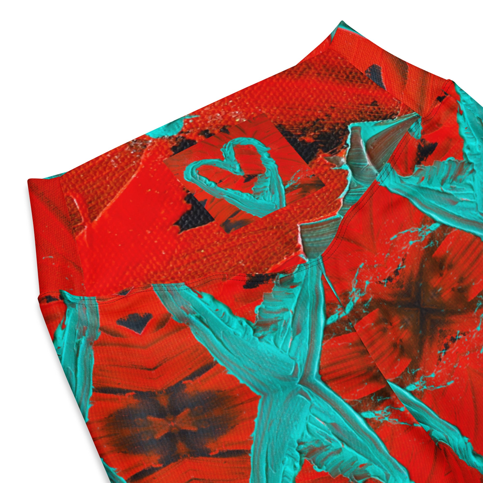 Shimmer Heart Flare leggings