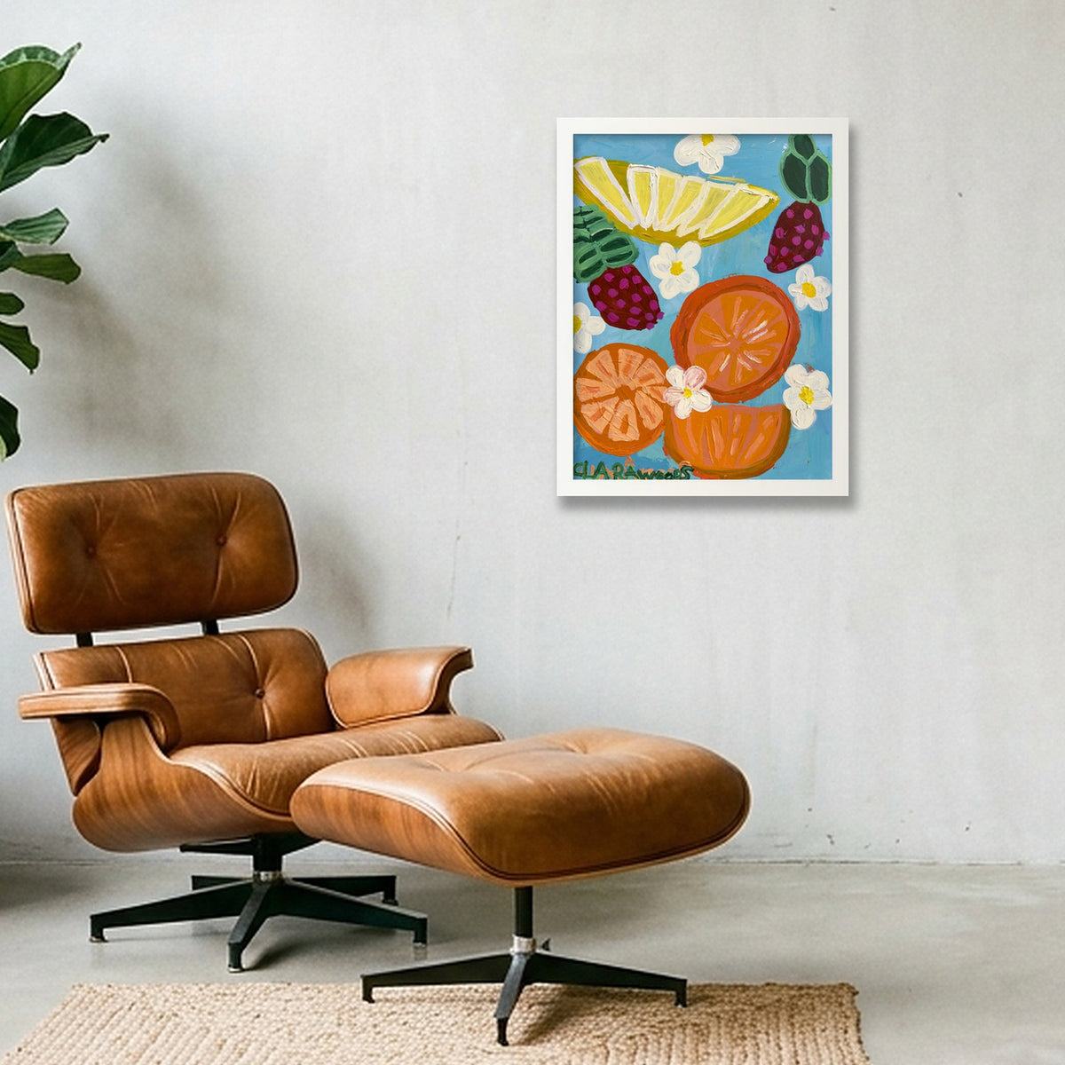 Citrus Pop Print — 30×40cm, 12×16" White Frame