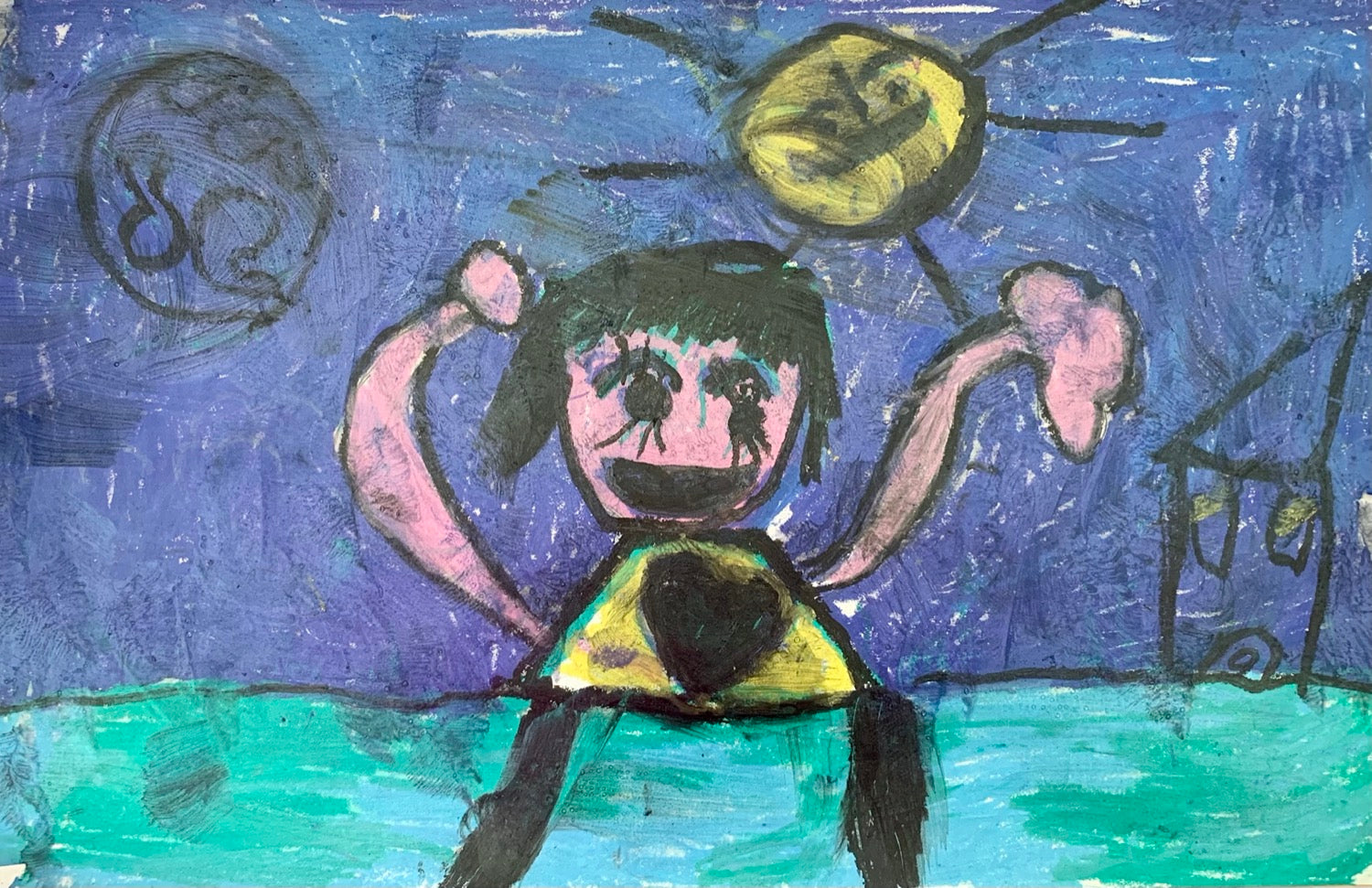 American boy - Original artwork, 2021 (14"x22")