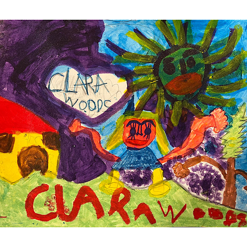 Back home - Original drawing, Crayon on paper, 2021 (14x17")