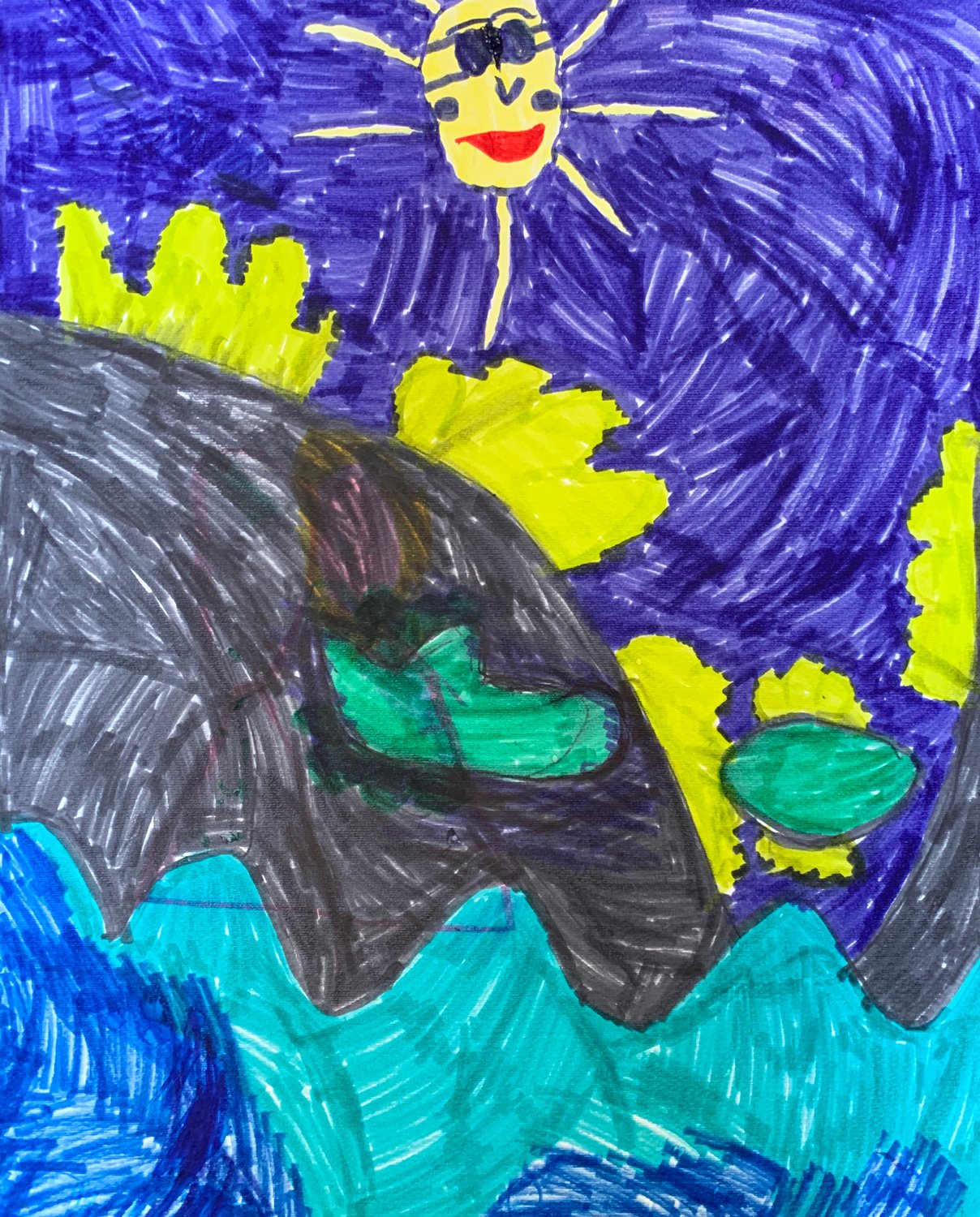 Praiano - Original drawing, 2020 (19.5”x15.5")