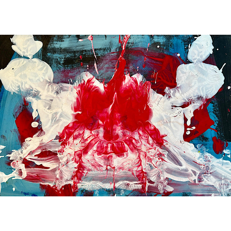 Detonation, Painting, Acrylic on cardboard, 2022 (12x17")