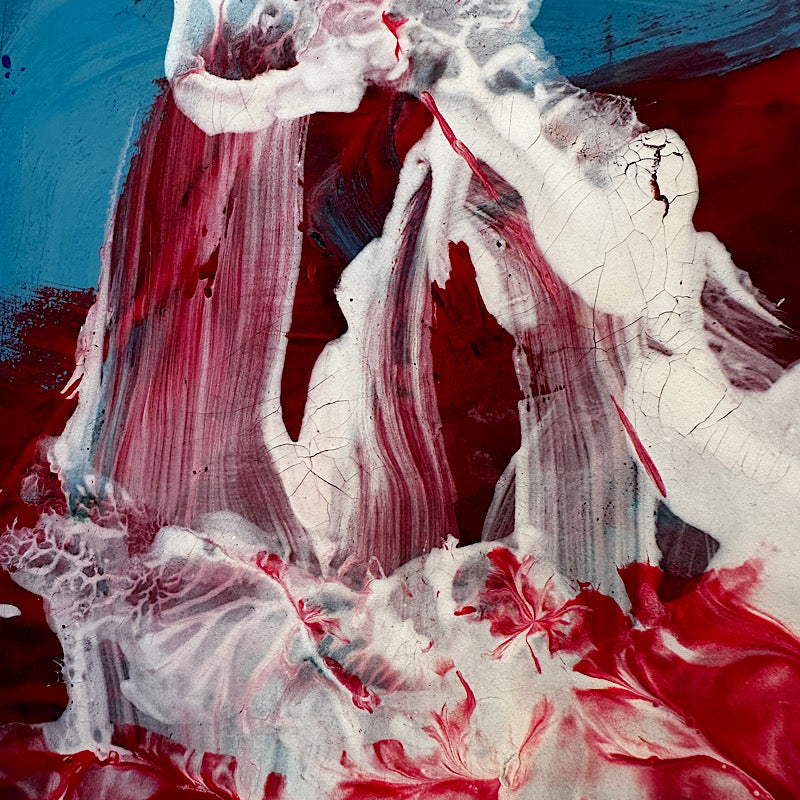 Detonation, Painting, Acrylic on cardboard, 2022 (12x17")