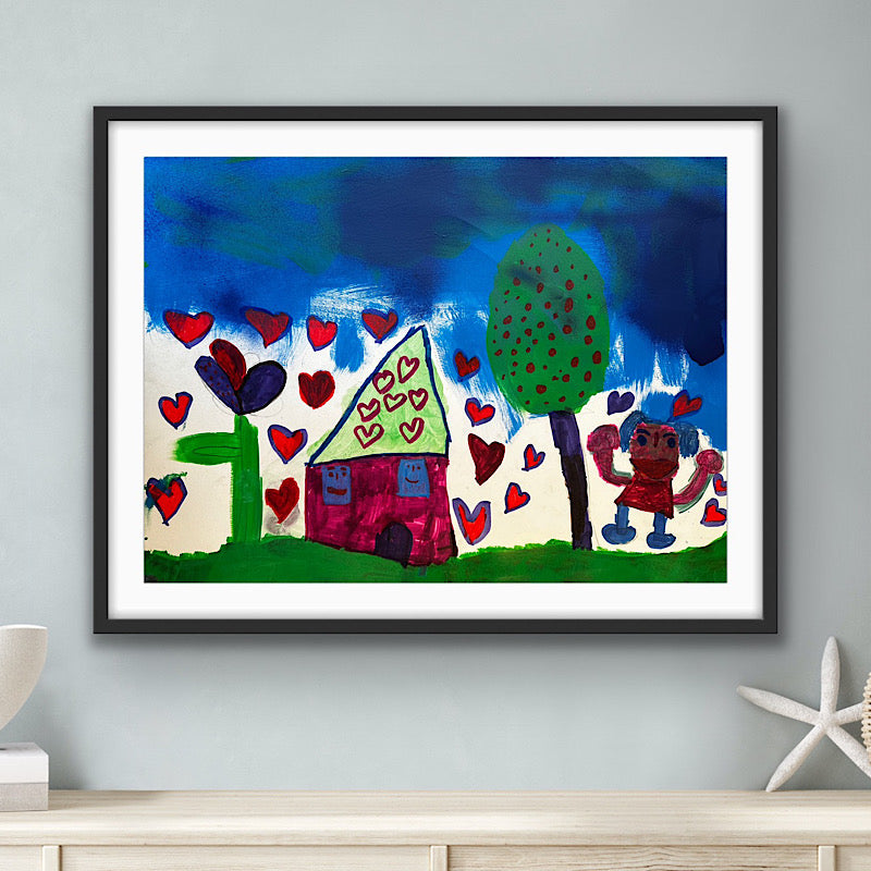 Heart Land, Painting, Acrylic and marker on paper, 2022 (18"x24")