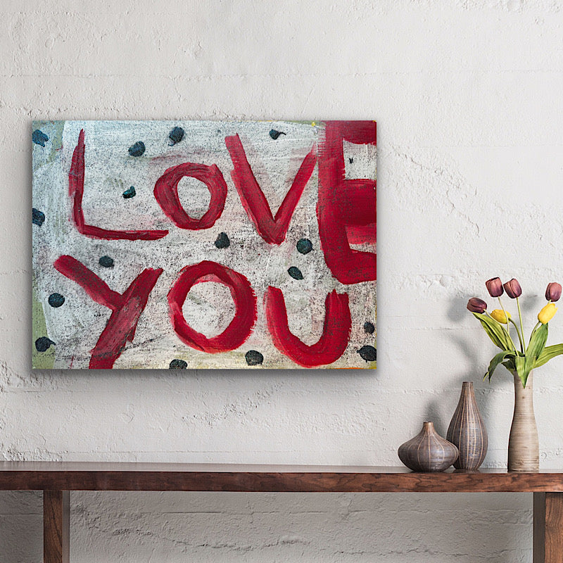 Love #3, Painting, Acrylic on cardboard, 2023 (9.5x13")