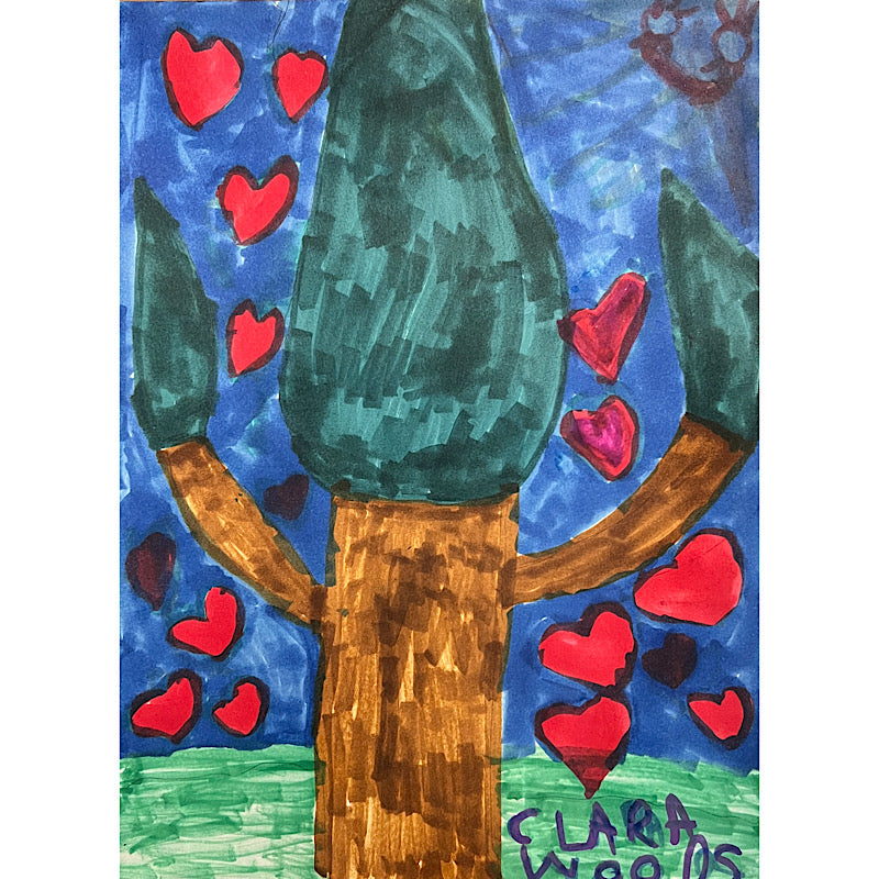 Tree of Love, Marker on paper, 2022 (14.5"x12")