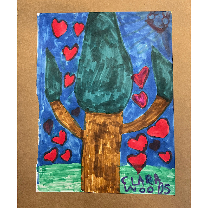 Tree of Love, Marker on paper, 2022 (14.5"x12")