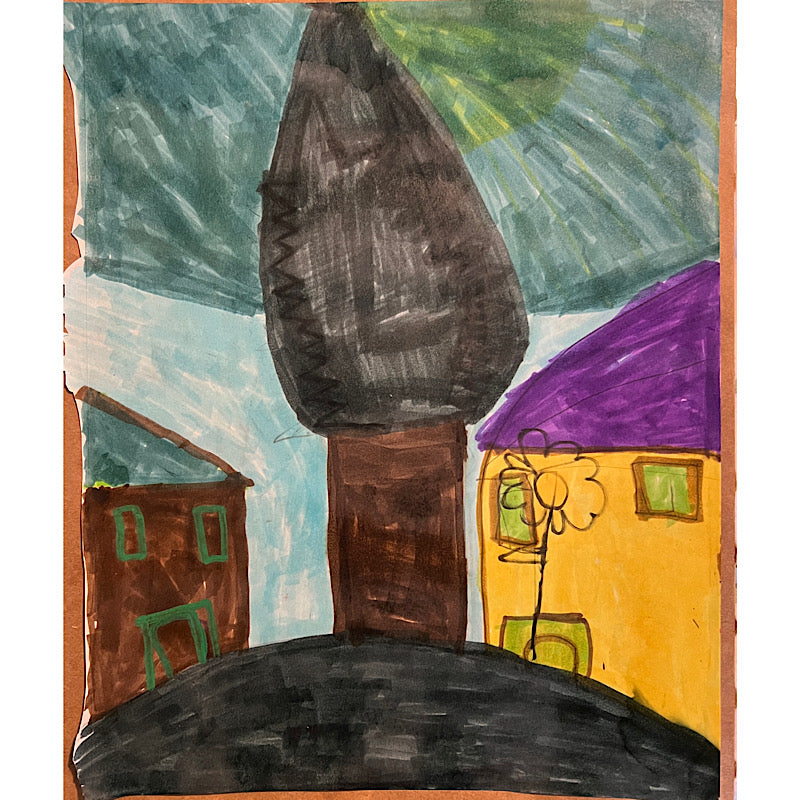 Home sweet home, Marker on paper, 2022 (14.5"x12")